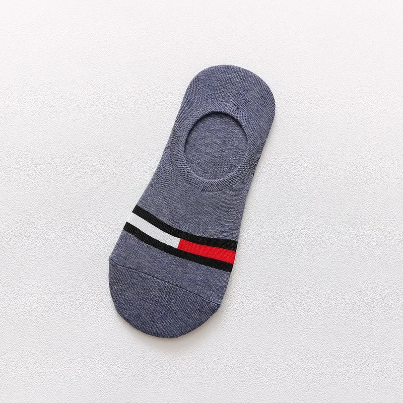 5 Pairs/5 Colors Spring Summer Love Bear Cotton Men Women Thin Breathable Leisure Boat Socks Silicone Invisible Ankle 240703