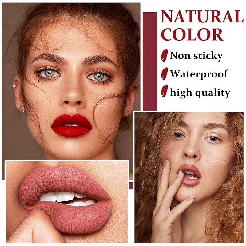 HANDAIYAN High Color Matte lipstick Velvet Waterproof Lasting Makeup lipstick Cosmetics 240705