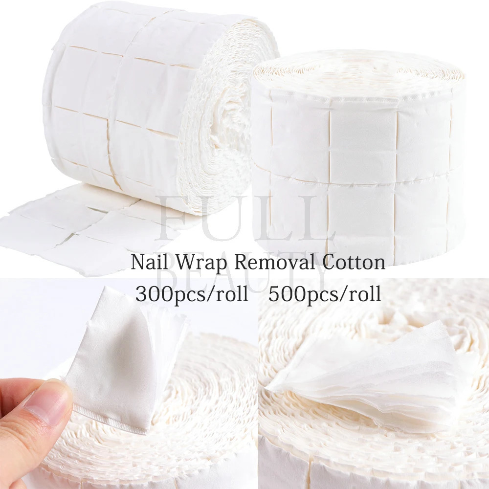 300/500pcs nail polish removal gel nail polish r lint free soap wiping cotton for nail art cleaning tool NT918 240705