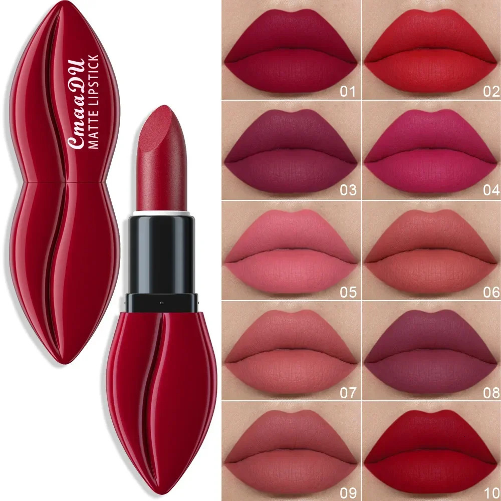 10 color matte lipstick velvet rich color rendering lipstick makeup tools durable waterproof lipstick lab Mate 240705