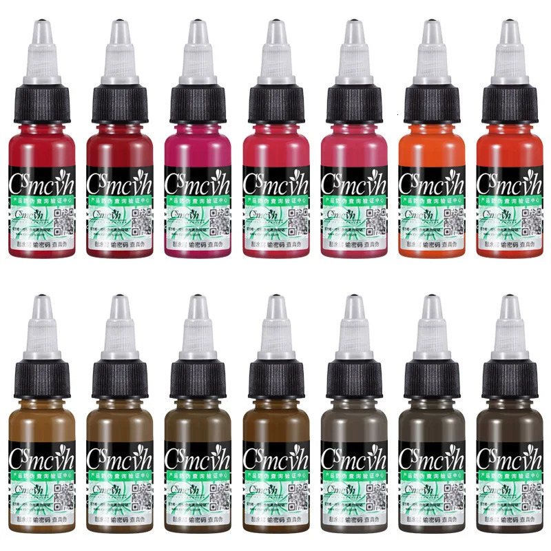 15mL anent mixed pigment micro bead lip tattoo ink anent makeup eyebrow micro pigment coloring natural ingredient paint 240705