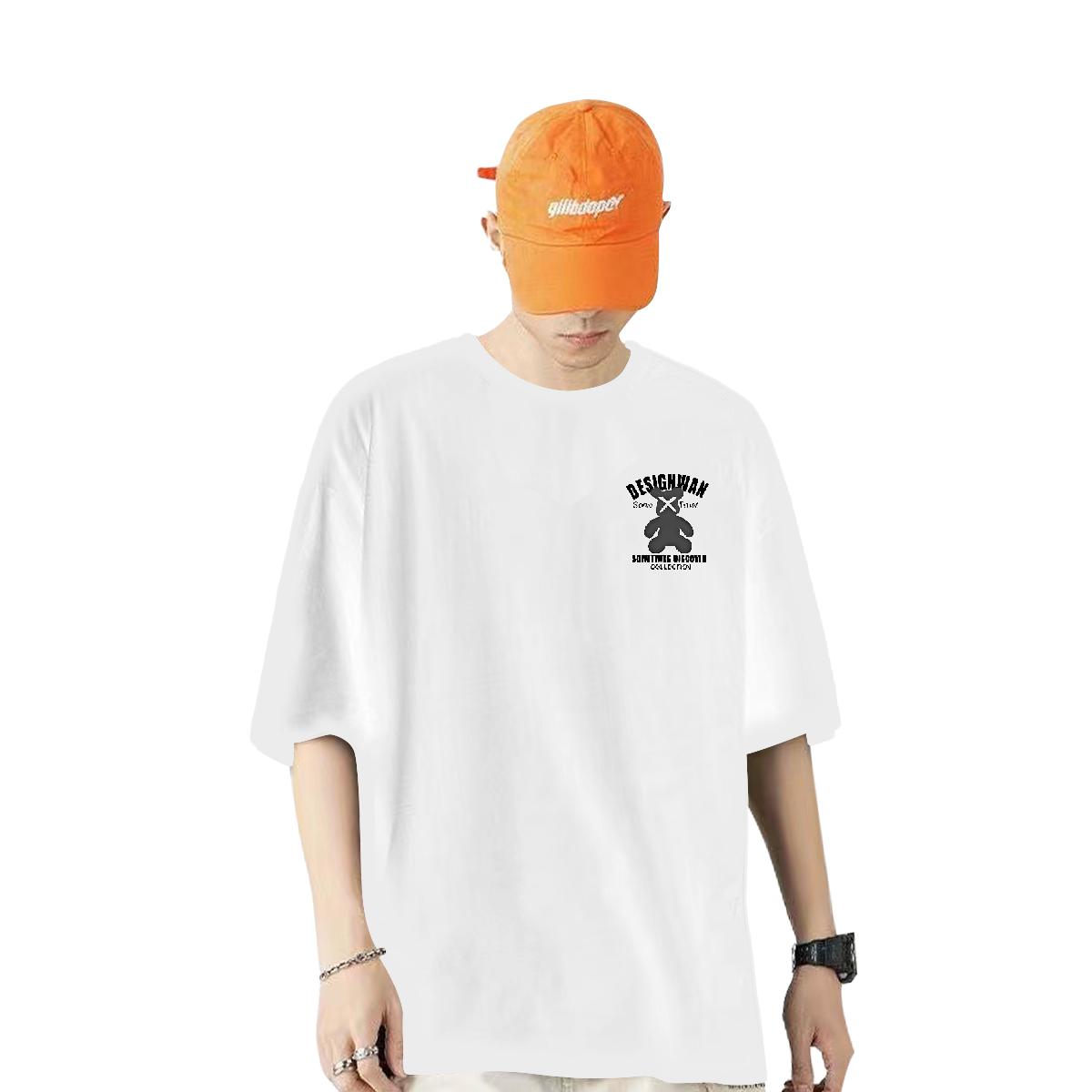 2024 New Men T Shirts Black Oversized Couples T Shirts Sport Cotton Breathable Short Sleeve High Quality Wear