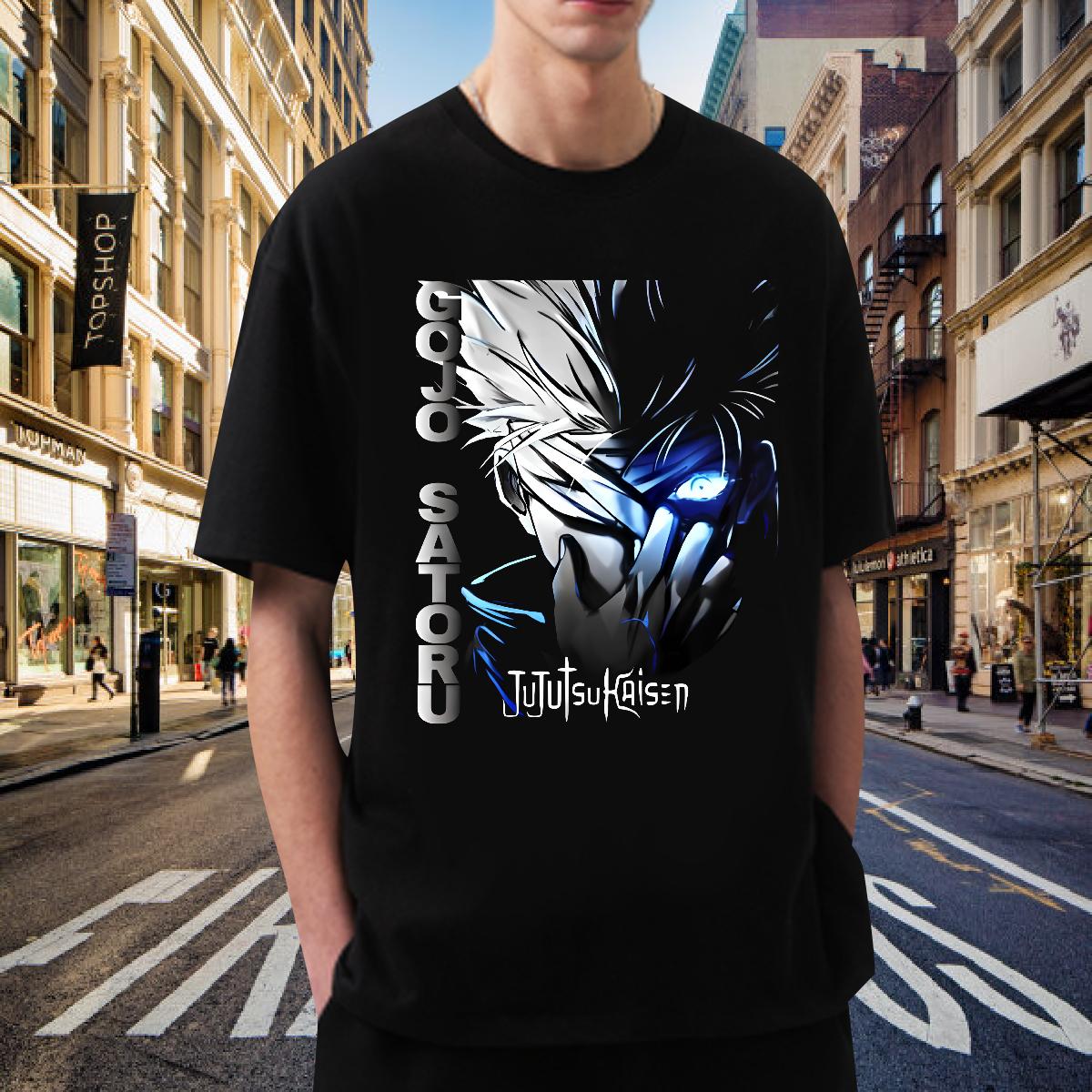 5A Tshirts O-Neck Short Sleeve Cotton Anime Printing Street T Shirts Men Floral Print Fashion Design Tees Shirts