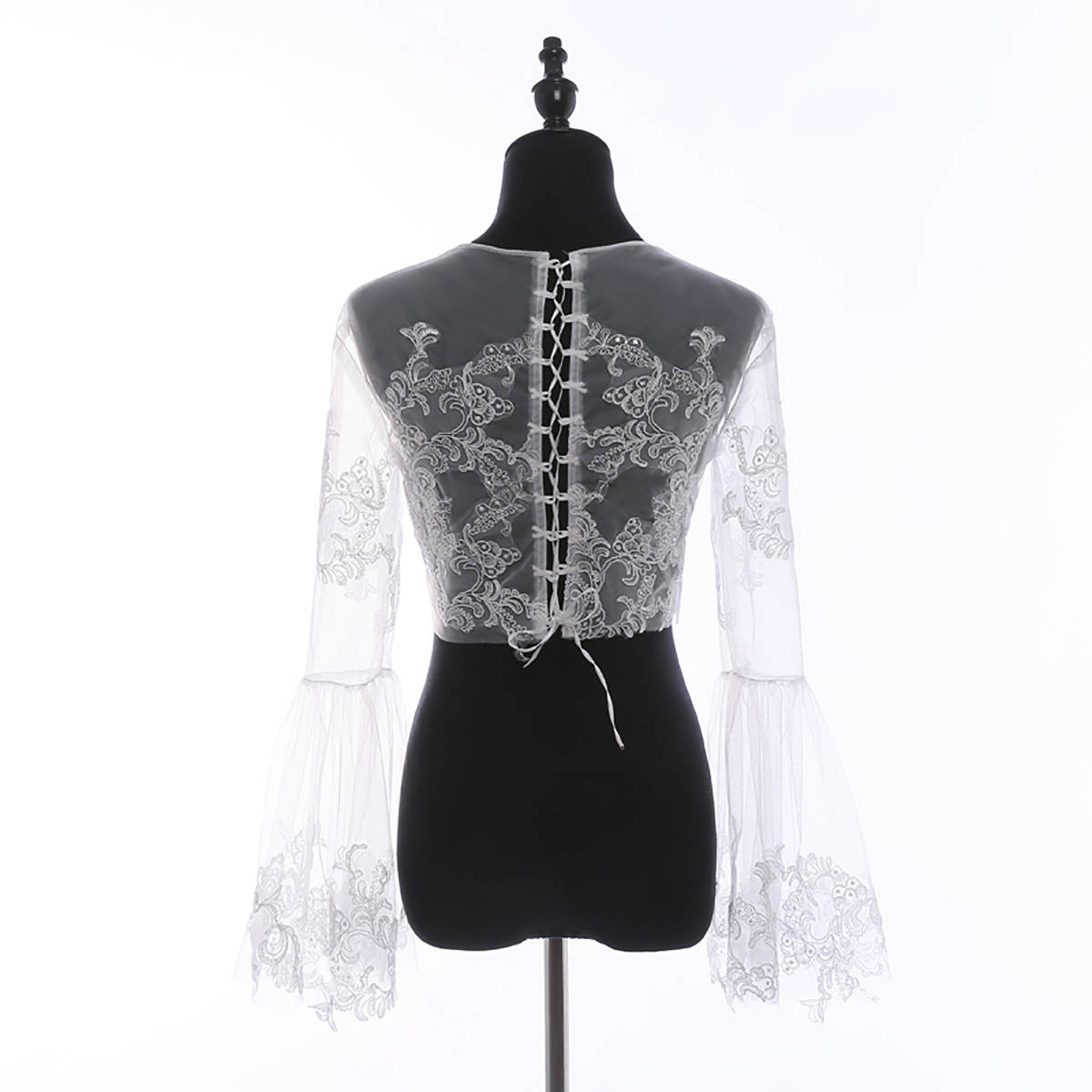 Women Wraps Wedding Accessories Bolero Bridal Cloak Lace Prom Party Evening Cape Shawl Long Sleeve