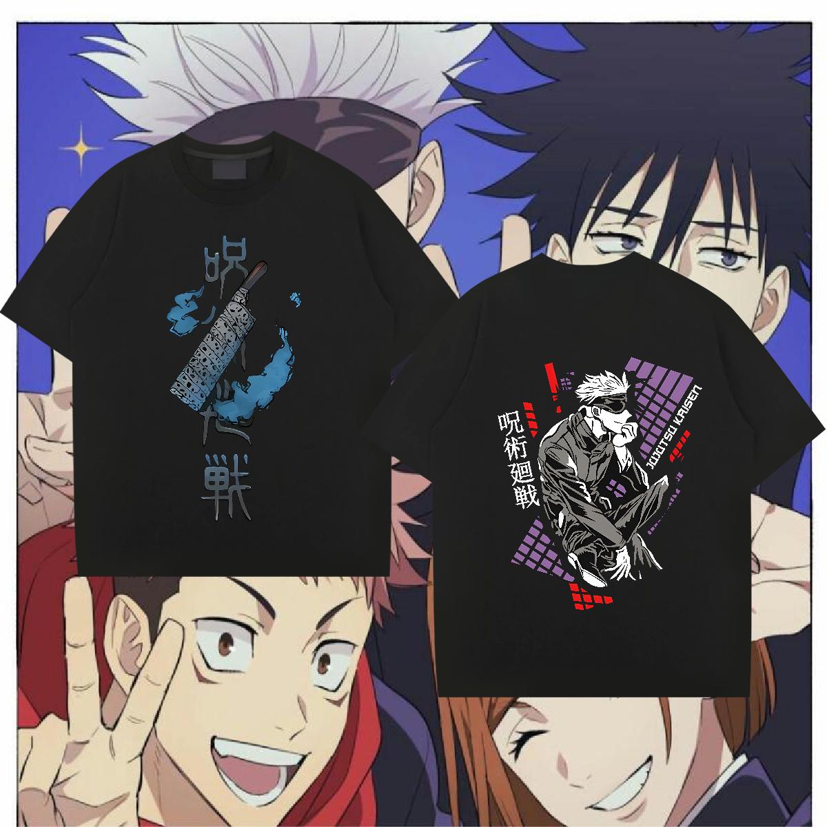 Cool Design Man T Shirts Hip Hop Crew Neck Cotton Couples T Shirts Customized DIY Anime Tshirts