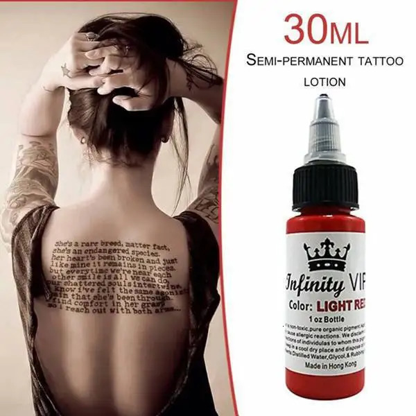 30ML/bottle professional tattoo pigment ink safety semi anent makeup tattoo pigment body beauty products 240705
