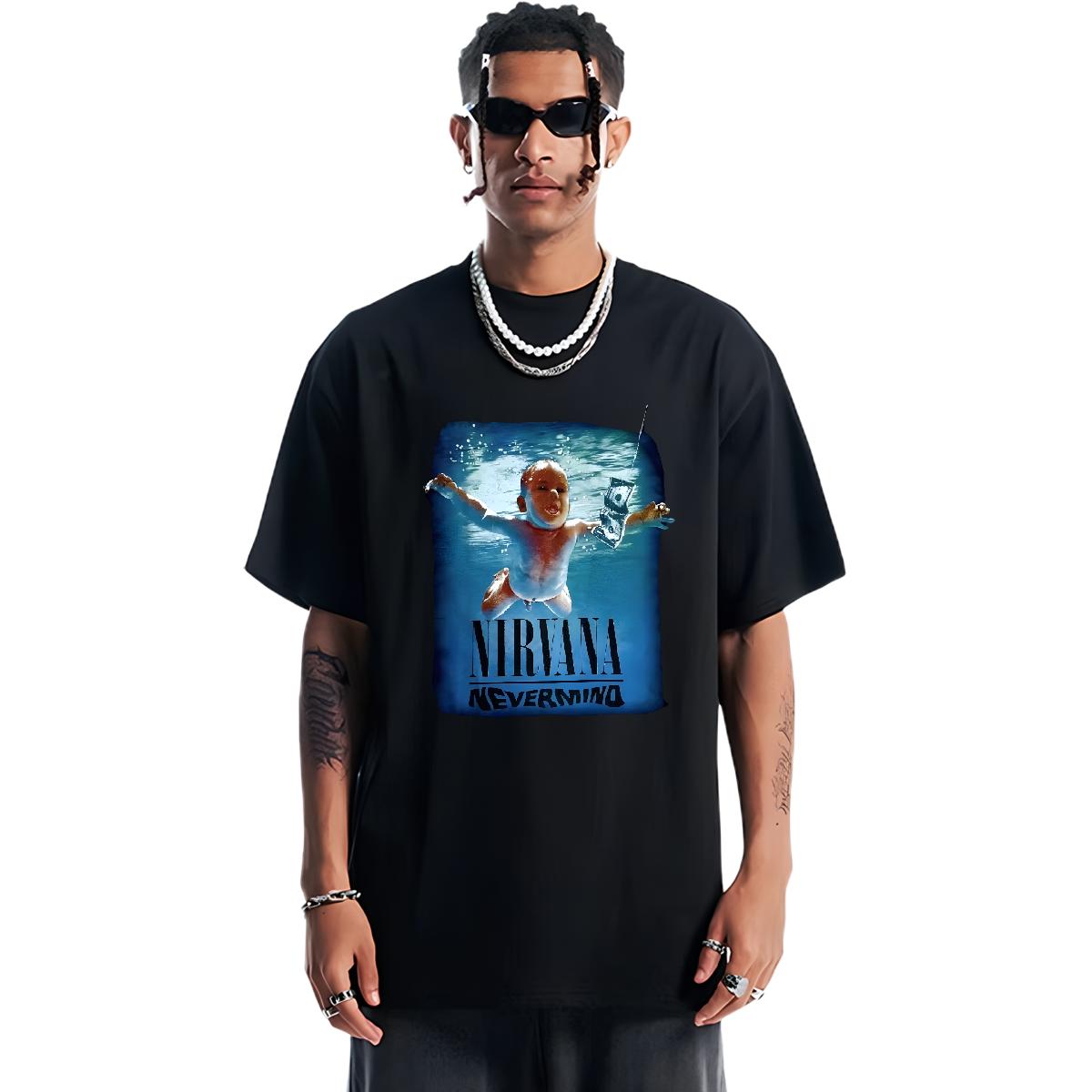 Classic Casual T-shirt with Cartoon Print for Men, Sporty Short-Sleeve Design in Soft Cotton, Unisex Tee.