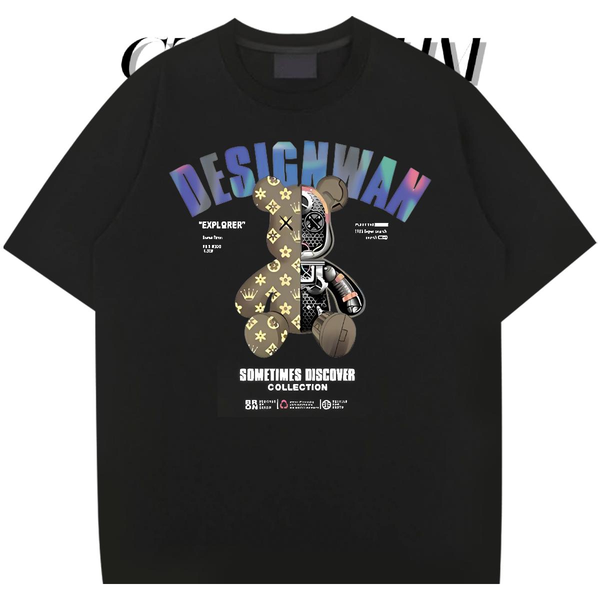 Soft Men Tees Breathable Crew Neck Spring Summer Man T Shirts Floral Print 2024 Wear