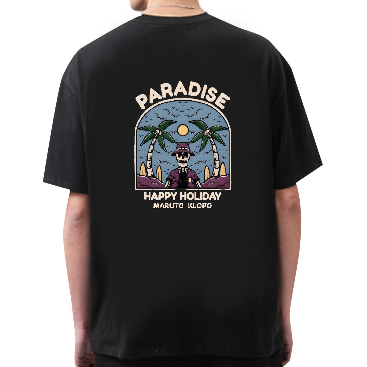 Brand Mens Tshirts Cotton Breathable Short Sleeve Anime Printing Street T Shirt For Man Skull New Designer Polos