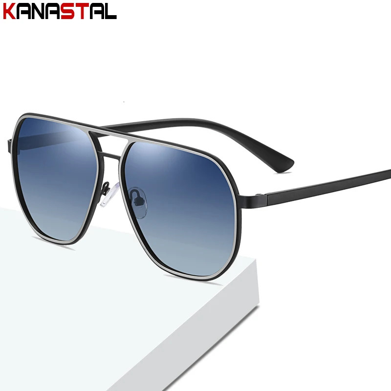 Men Polarized Sunglasses Women Pilot Sun Glasses TR Square Eyeglasses Frames UV400 Driving Fishing Shade Swim Beach Eyewear 240705