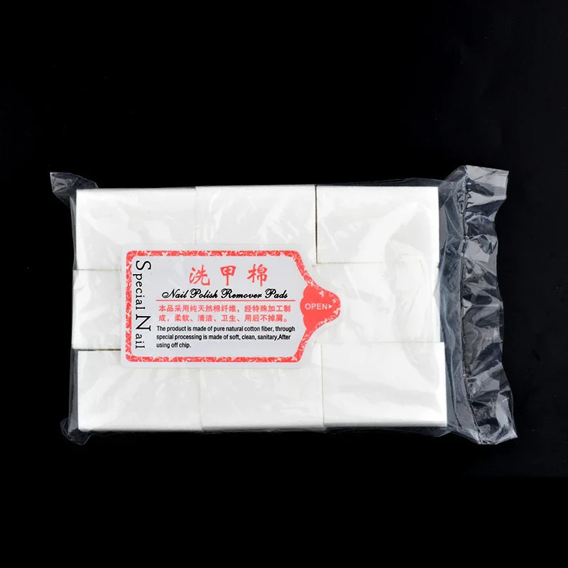 400/600Pcs/pack solid durable nail tool manual gel nail polish removal pad lint free wet towel 100% cotton napkin 240705