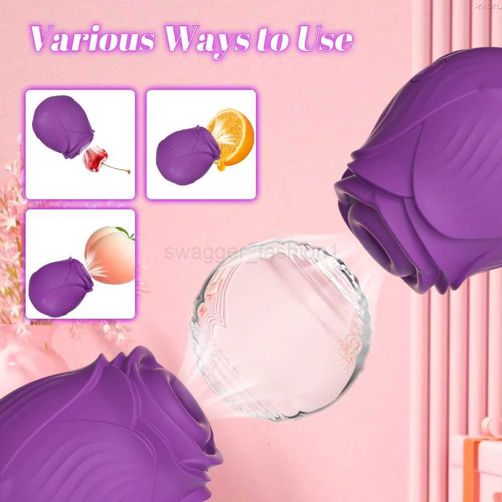 Rose-Sucking Vibrator for Women Nipple Massager Clitoral Vacuum Stimulator Vibrating Female Masturbator sexes Toys for AdultsB240708
