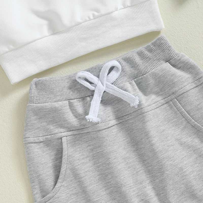 Clothing Sets Toddler Boy Autumn Clothes Letter Embroidery Long Sleeve Pullover Sweatshirt and Pants Set Kids Casual Tracksuits Outfits R240708