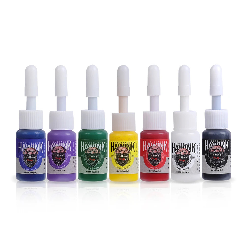 CNC 5/15ML * 7/14Pcs tattoo ink anent makeup pigment eyeliner DIY practical tattoo equipment color/set 240705