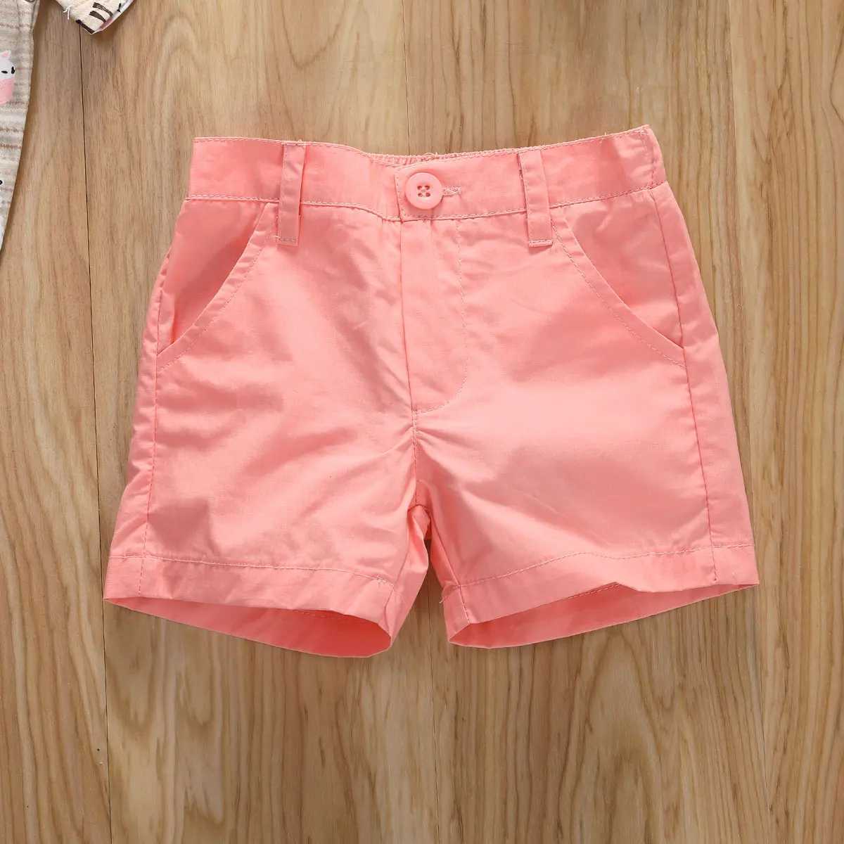 Clothing Sets Lioraitiin 0-5years Toddler Boy Summer Clothes Set Short Sleeve Printed Button Shirt+Solid Color Shorts Outfit R240708