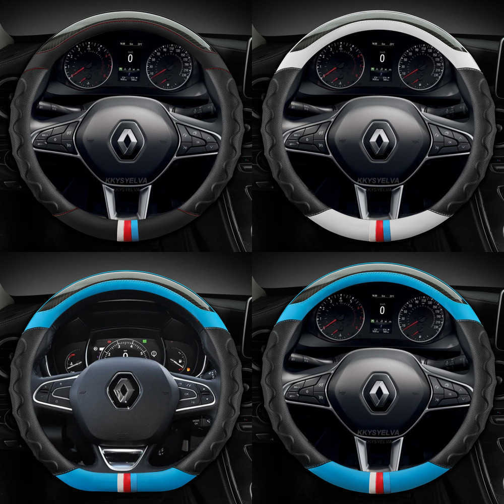 Steering Wheel Covers Car Steering Wheel Cover For Renault Scenic Clio Laguna 2 3 4 5 Kangoo Fluence Megane Trafic Talisman Twingo Kaptur Accessories 