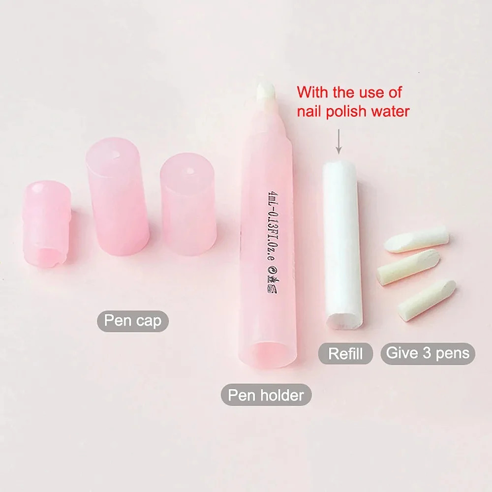 Professional nail polish and removal pen nail edge cleaning pen with cotton tip can maintain DIY care makeup removal 240705