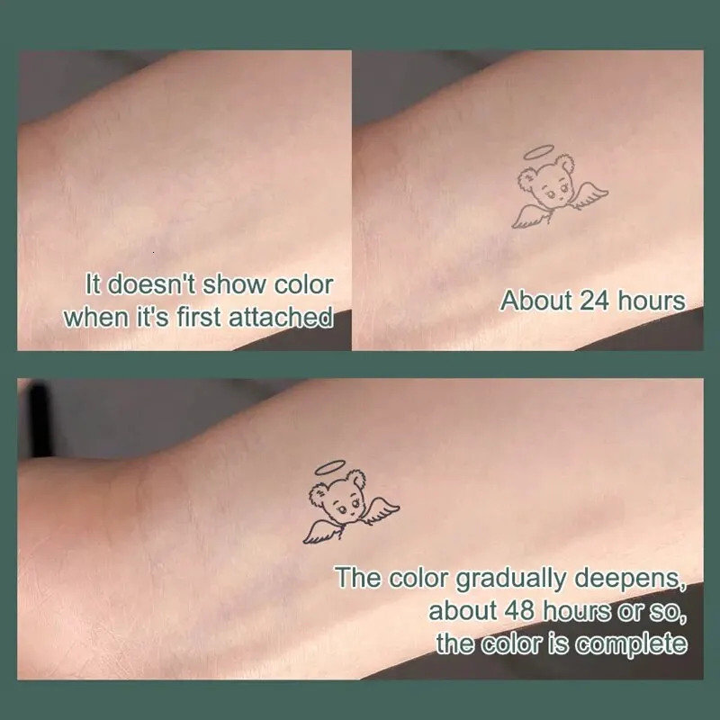 77 tattoo stickers fresh herbal juice non reflective semi anent waterproof disposable cute tattoo pattern 240705
