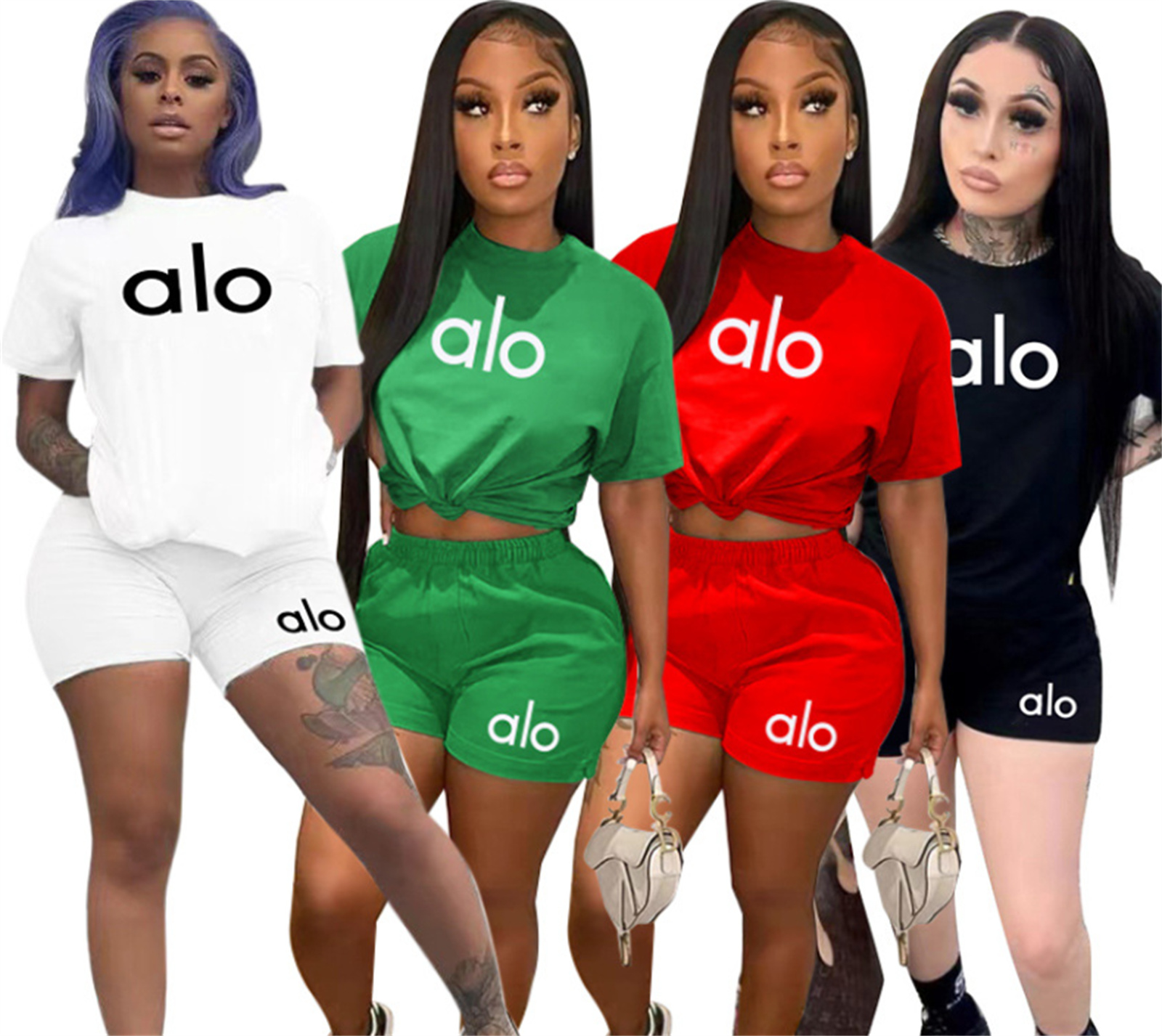 Fashion Women Tracksuits T-shirts and Shorts Suits Tops Pants Casual 2 Piece Set short sleeve tees trousers sports suit Yoja clothing Coats