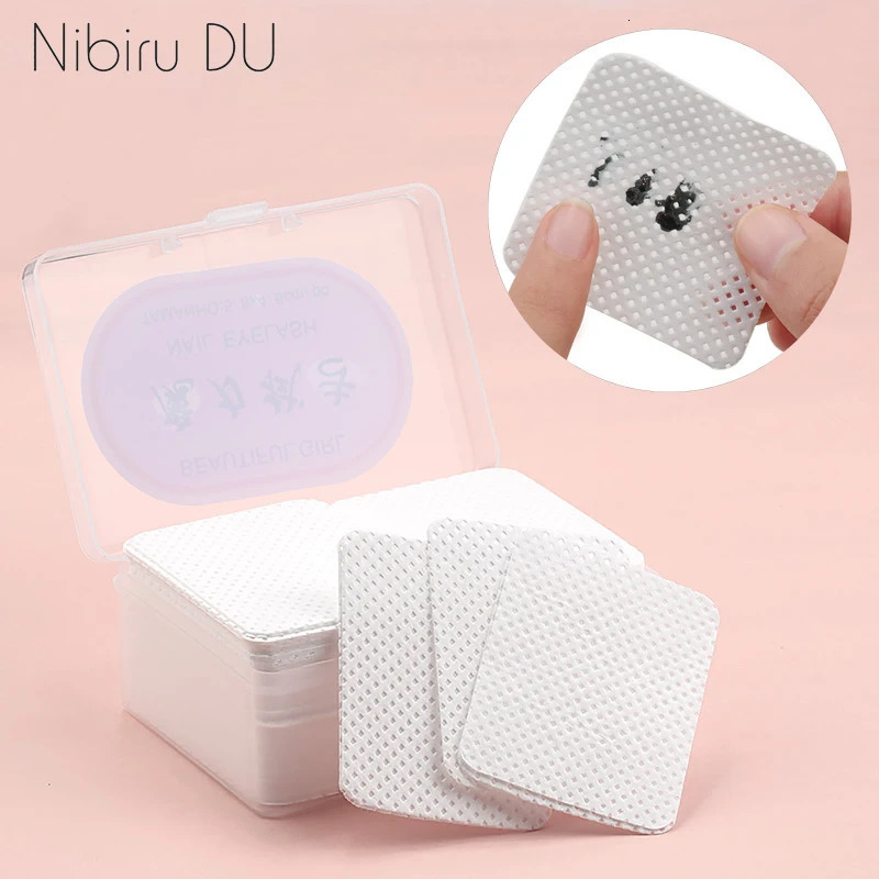 Non woven fabric nail polish removing cotton wet towel UV gel tip r cleaning paper pad nail polish art cleaning treatment tool 240705