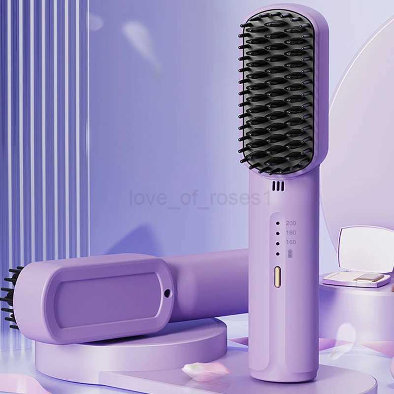 Wireless Hot Air Hair Dryers Brush Curl Rotating Curler Professional Straightener Electric Styling Appliances Eners Comb MachineM240708