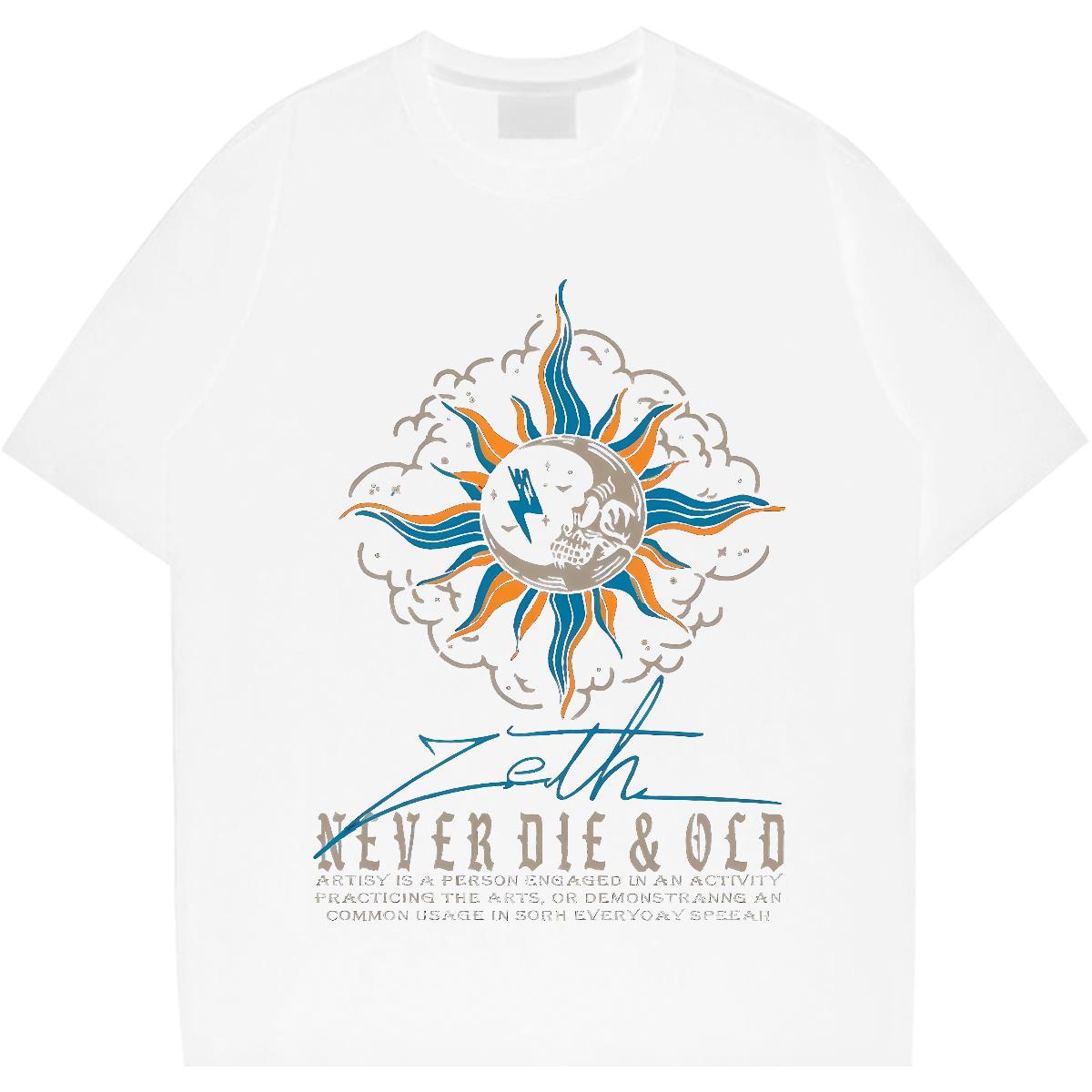 2024 T Shirts Men DIY Printed Casual Daily Wear Men Tees Crew Neck Cotton Brand