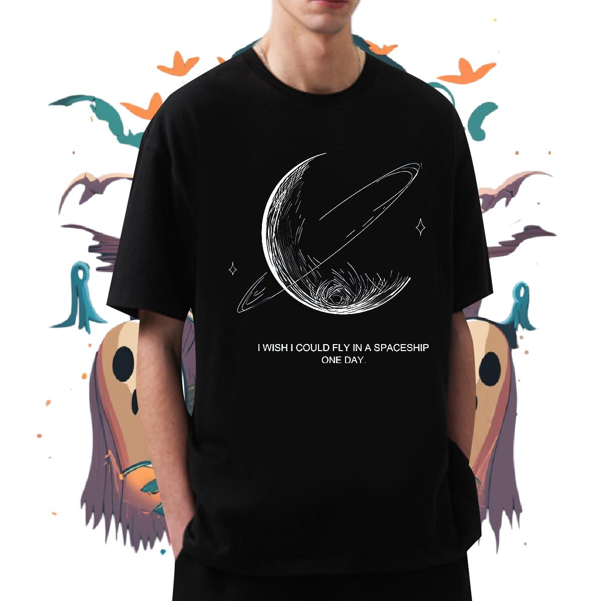 DIY T-Shirts for Men Plus Size Cartoon Couples T Shirts Summer Casual Breathable Crew Neck Cotton Unisex Tops