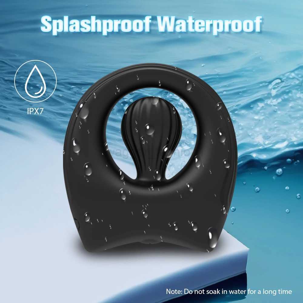 Vibrating Penis Rings Triple Motors Lock Ring Remote Control Vibrator 10 Vibration Modes Enhanced Erection Adult Erotic ToysB240708