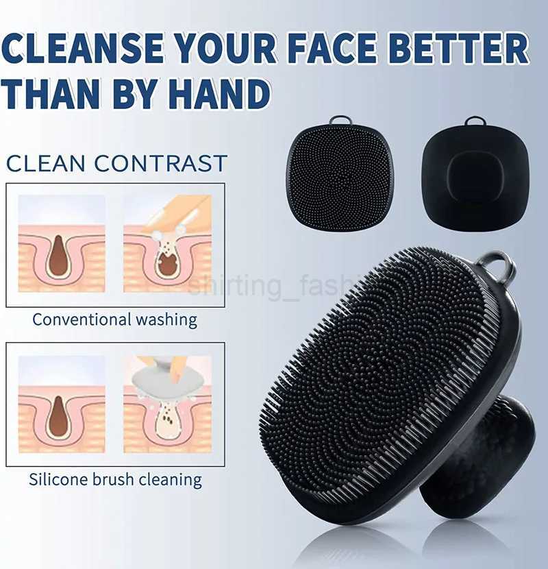 Silicone Face Scrubber for Men and Women Facial Cleansing Brush Silicone Face Wash Brush Manual Cleansing Skin Care Face BrushesCL240708