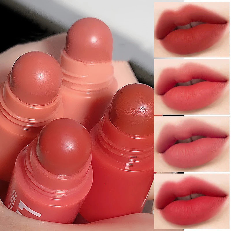 4-in-1 matte lipstick pencil set combination velvet sexy red lip coloring stick free cup multi-color lipstick pen makeup lipstick cosmetics set 240705