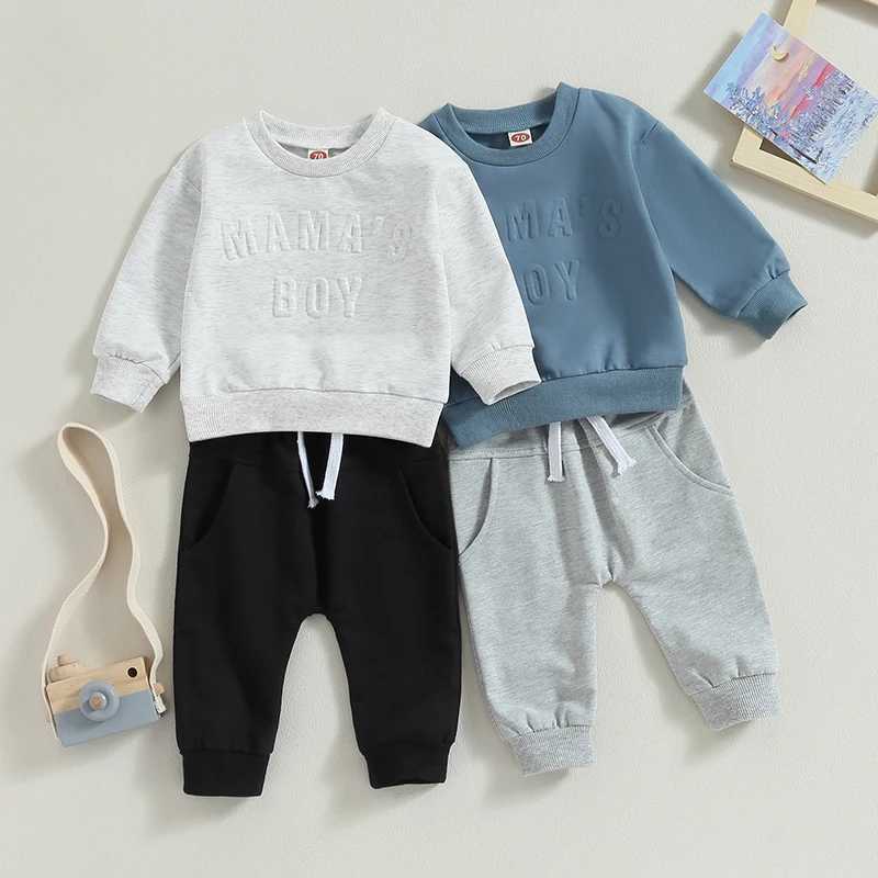 Clothing Sets Newborn Baby Boy 2 Piece Autumn Outfits Letter Print Long Sleeve Sweatshirt and Elastic Pants for Toddler Fall Tracksuit