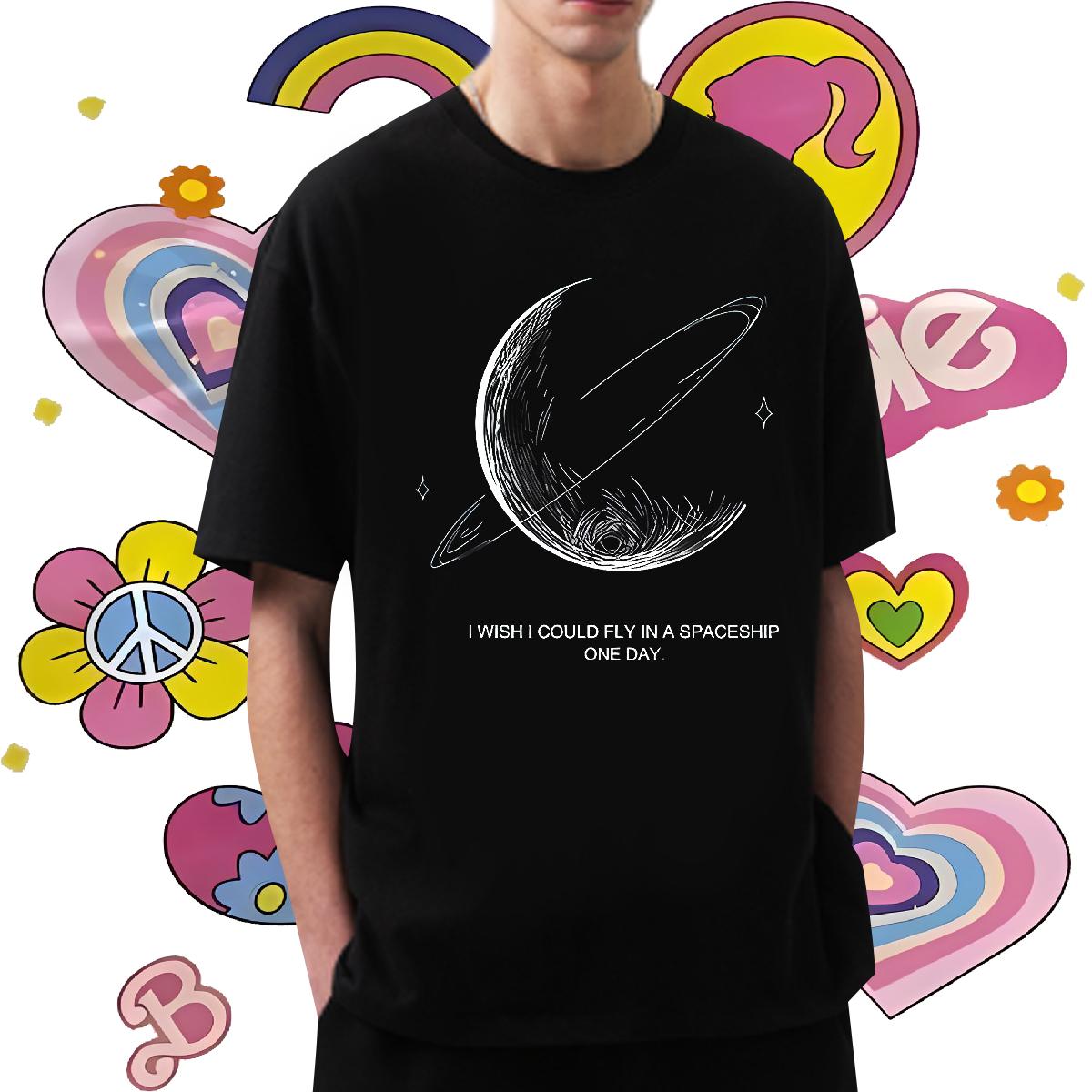 Custom T Shirts Men Anime Print Anime Printing Street Men Clothes T-Shirt Cotton Breathable Cool