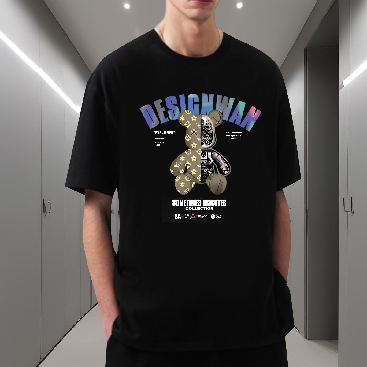 Designer T-Shirts Sport Short Sleeve Cotton O-Neck Tshirt for Man Woman Wholesale Customized Wear