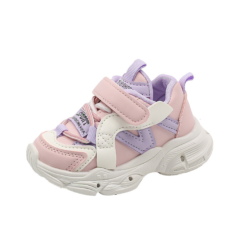Children's new sports with light on soft soles male father's female babies, and casual shoes for children aged 1-3 years old C260130