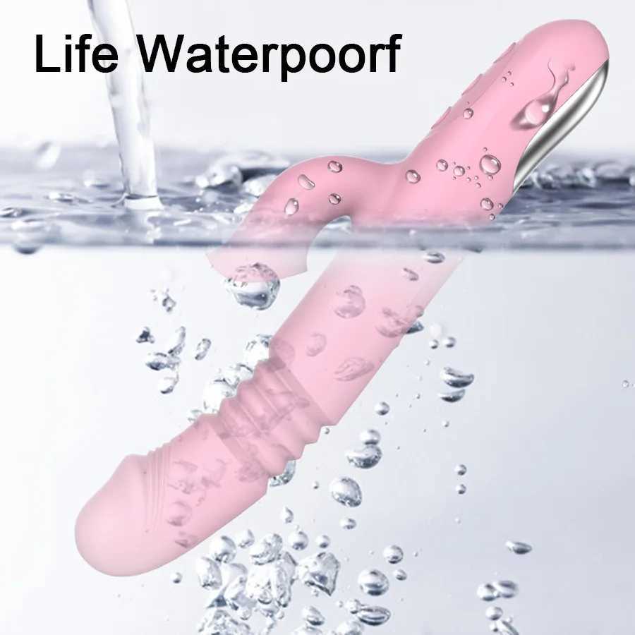 2 In 1 Licking Vibrators Clitoris Stimulator G-Spot Powerful Heating Vibration Dildo Wand Female Nipple Clit Adult Sex ToysXJ241206