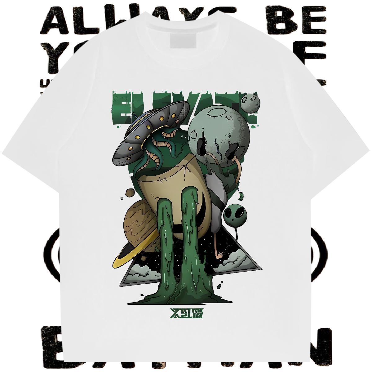 2024 Summer T-Shirts for Men Anime Print Street Wear Mens Tshirts Cotton Breathable Popular