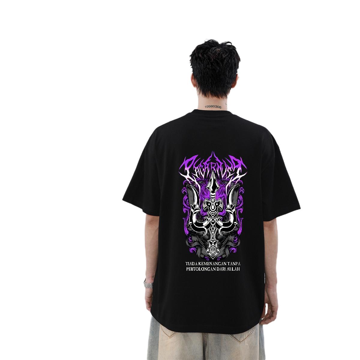 Comfortable Men T Shirts Anime Printing Street 180g Cotton Men Clothes T-Shirt 2024 New Oversized S-3XL Top Tees