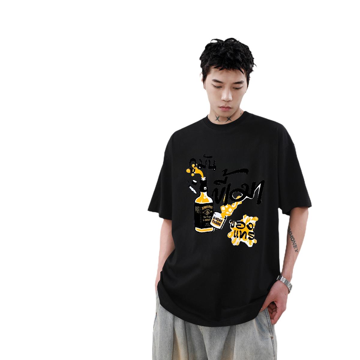 Cool Design Man T Shirts Anime Printing Street Breathable Crew Neck Couples T Shirts Fashion Designer Floral Print Tees