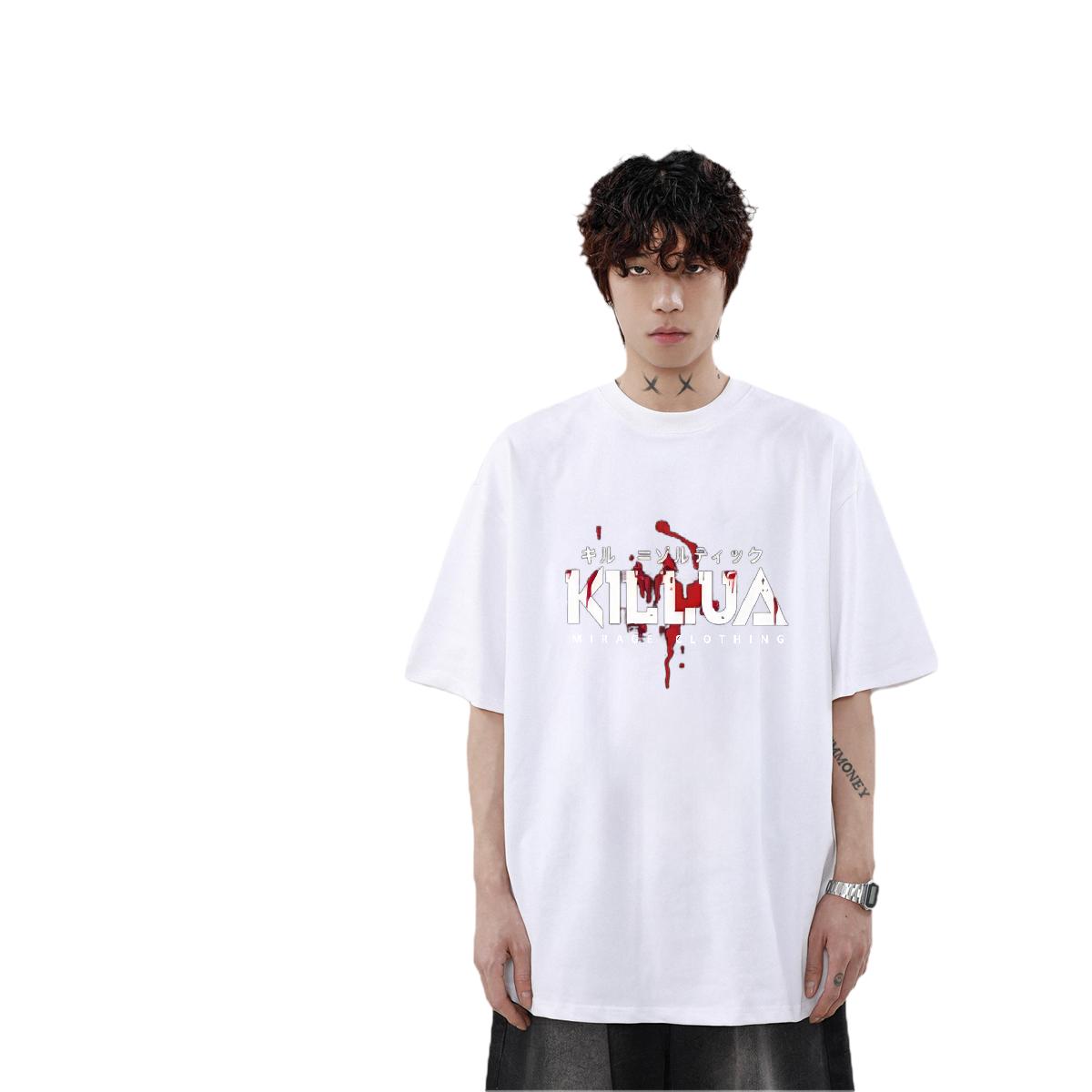 Loose Fit T Shirt For Man High Street Hip Hop Crew Neck Cotton Men Clothes T-Shirt Custom DIY Printed Wear