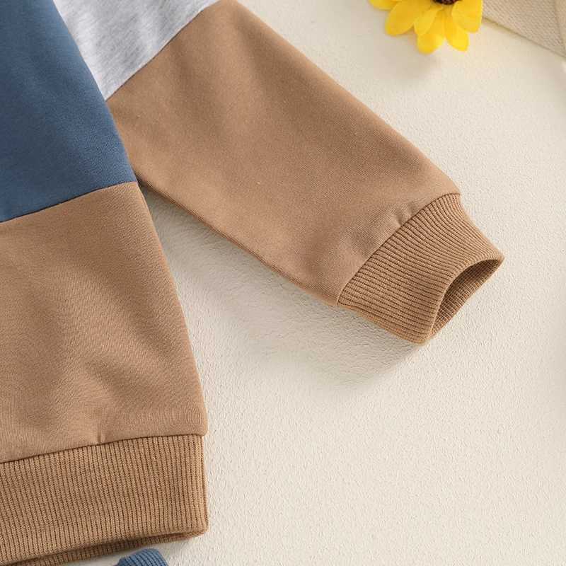 Clothing Sets Baby Boys Pants Set Toddler Tracksuit Contrast Color Long Sleeve Sweatshirt with Elastic Waist Sweatpants Infant Clothes