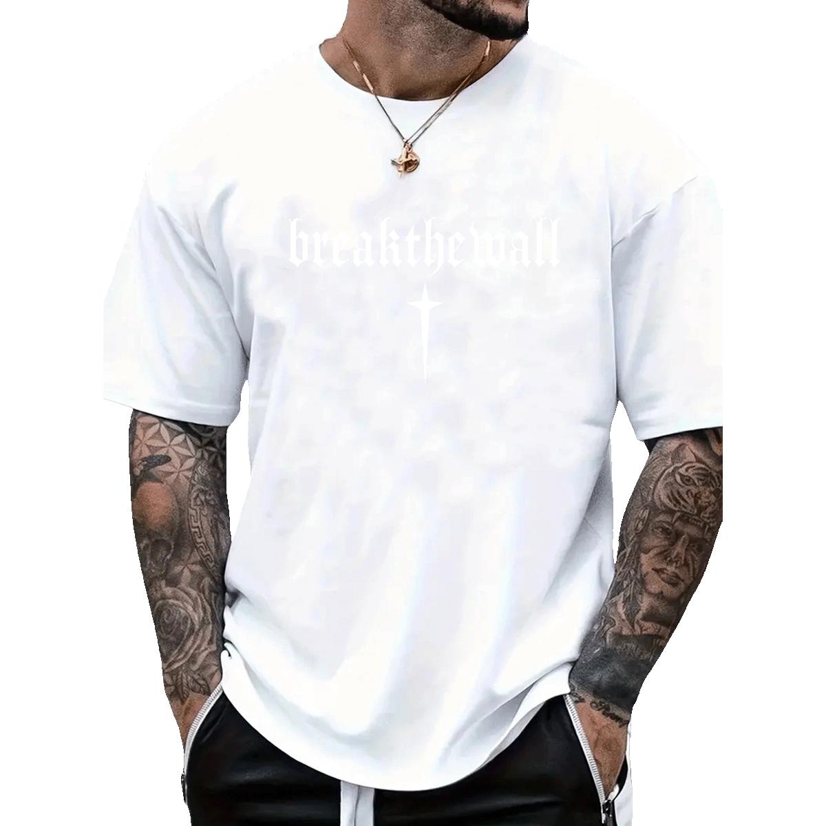 Classic Casual Man T Shirts Anime Mens Tshirts Hip Hop Street Cotton Breathable Short Sleeve Loose Fit Tees