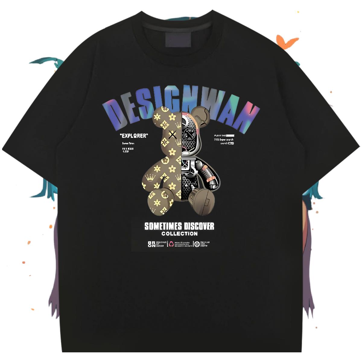 Classic T Shirts Men Anime Printing Street 180g Cotton Men Clothes T-Shirt 2024 DIY Custom Anime Tshirts