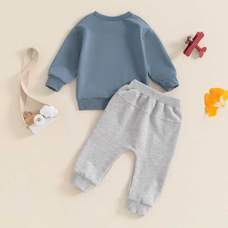 Clothing Sets Baby Boy Fall Outfits Tractor Letter Print Long Sleeve Sweatshirt Tops and Pants Sets Toddler Clothes Kids Casual Tracksuits R240708