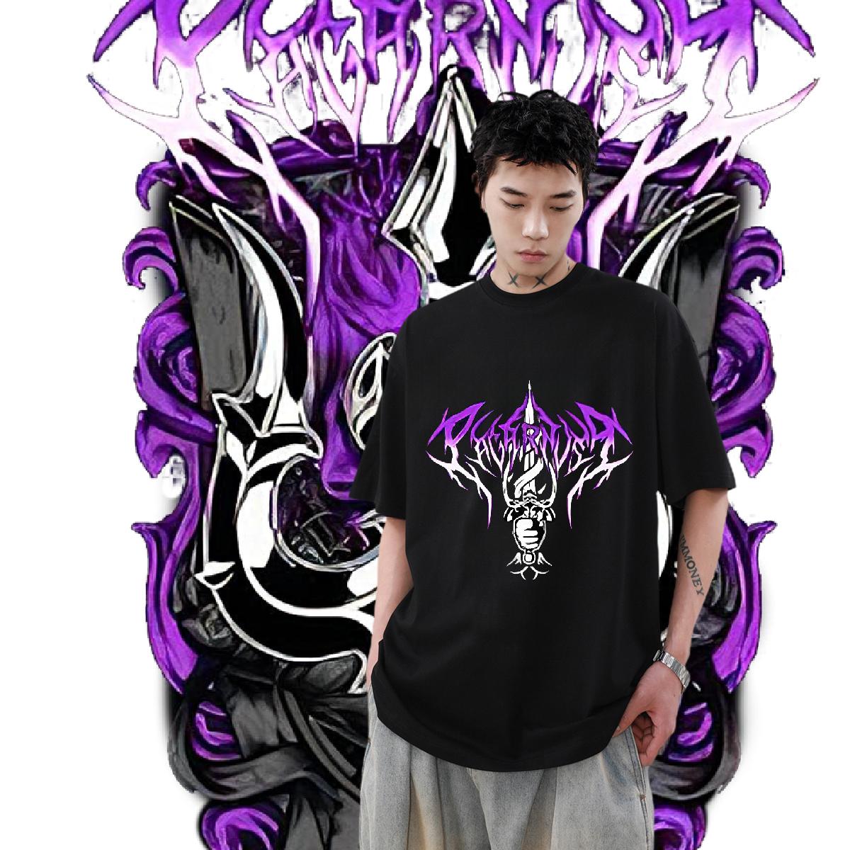 Comfortable Men T Shirts Anime Printing Street 180g Cotton Men Clothes T-Shirt 2024 New Oversized S-3XL Top Tees