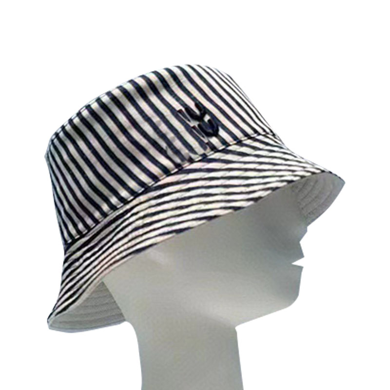 Classic striped fisherman hat designer fashionable double sided canvas fisherman hat for men and women high quality outdoor UV400 resistant hat with box