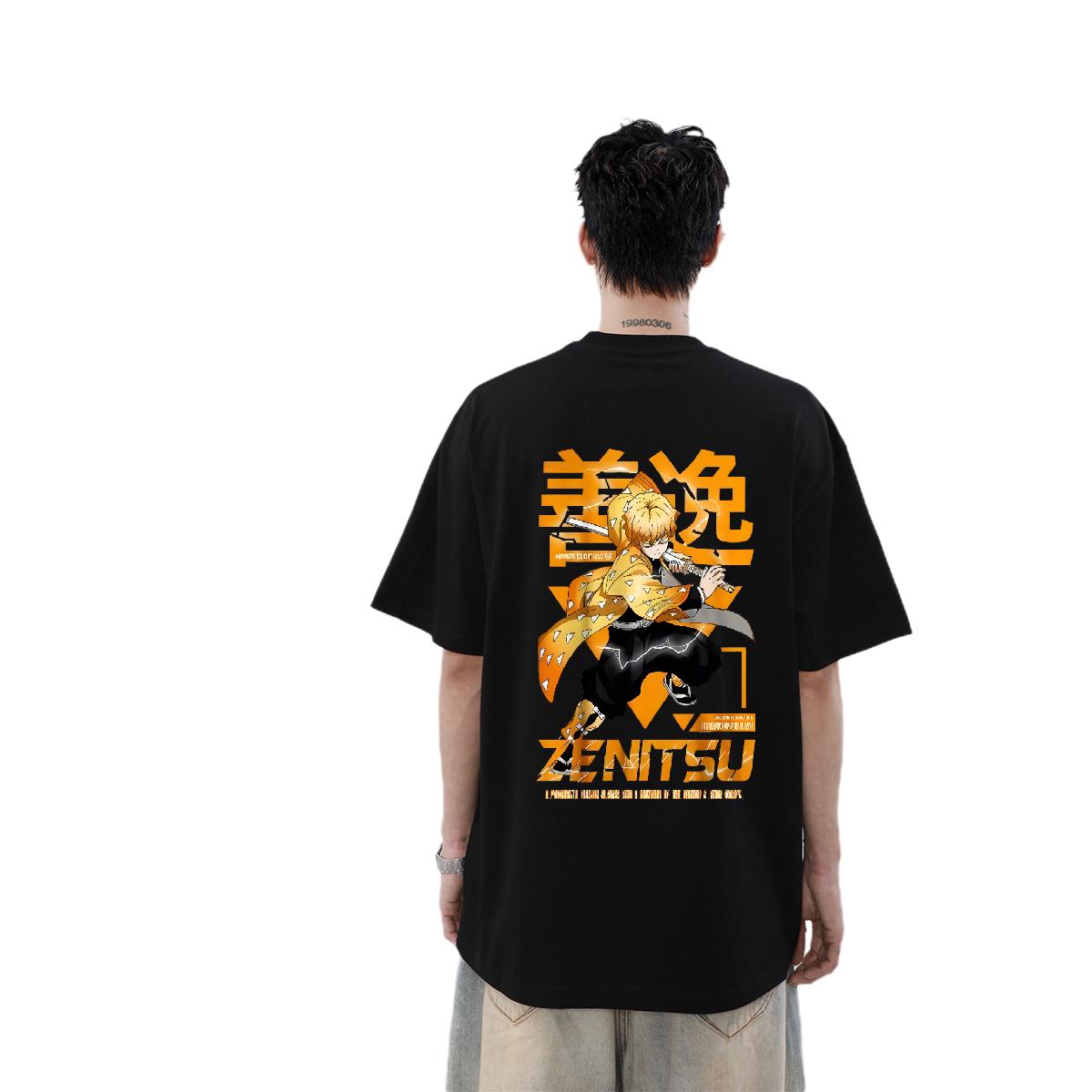 New White Cotton Loose Fit Hip Hop Short Sleeve O-Neck T-shirt for Men and Women