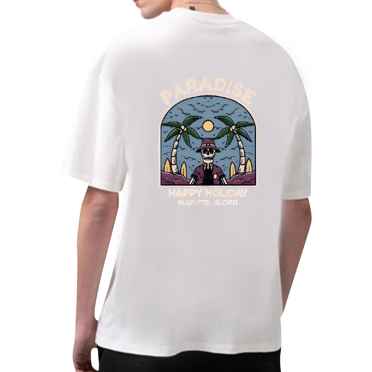 Brand Mens Tshirts Cotton Breathable Short Sleeve Anime Printing Street T Shirt For Man Skull New Designer Polos