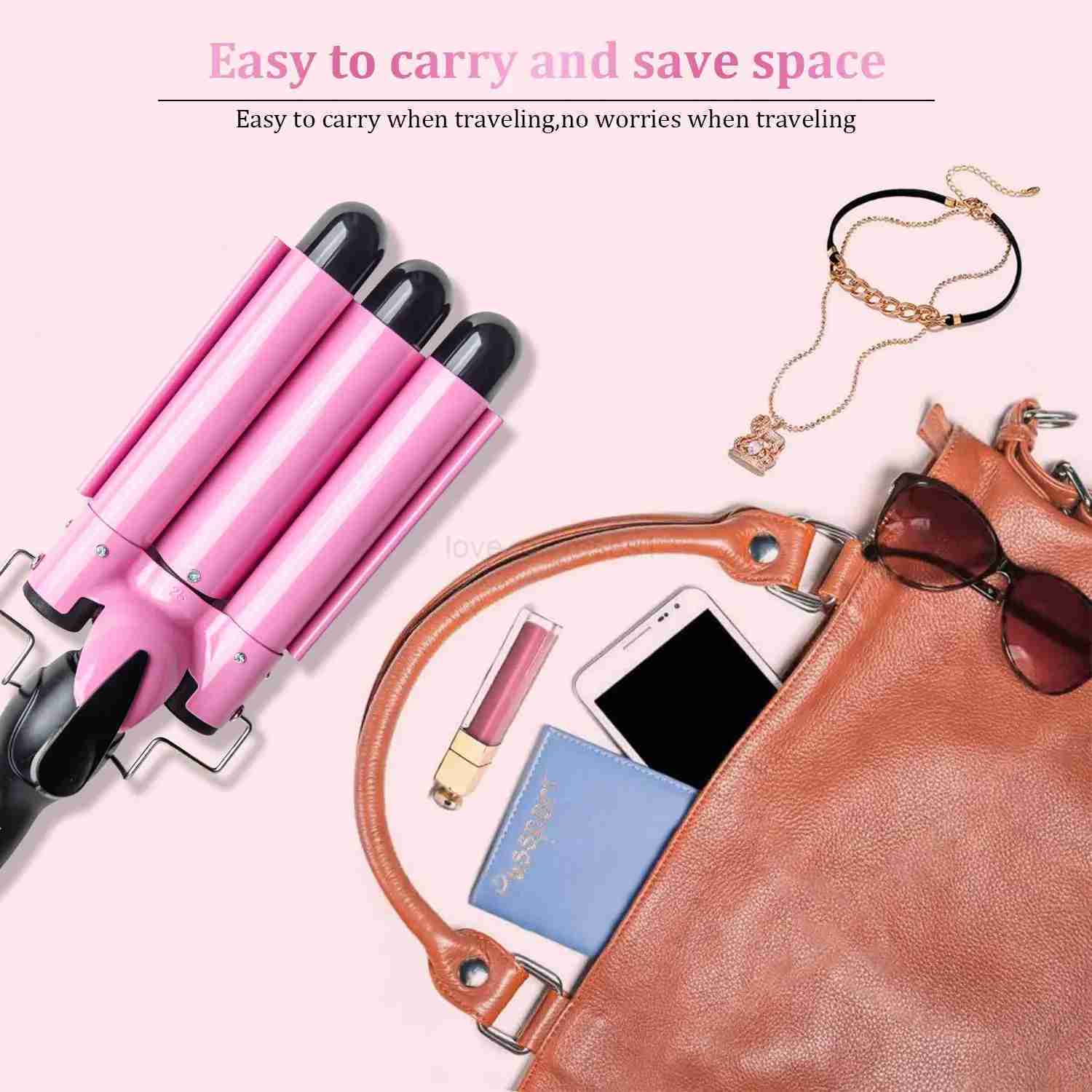 3 Barrel Curling Iron Ceramic Styling Tools for All Hair Styling ToolsProfessional Hair Tools Curler Iron for Hair 25mmM240709
