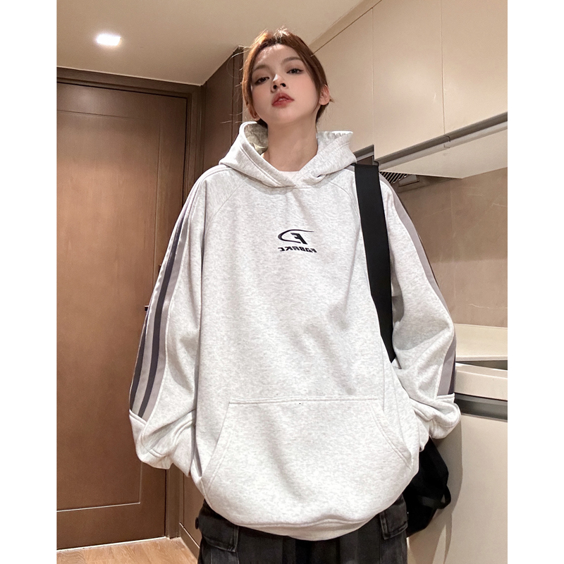 2024 Spring New American Couple Sweater Women's Loose Korean version Lazy Hooded Coat F7.8#76.44