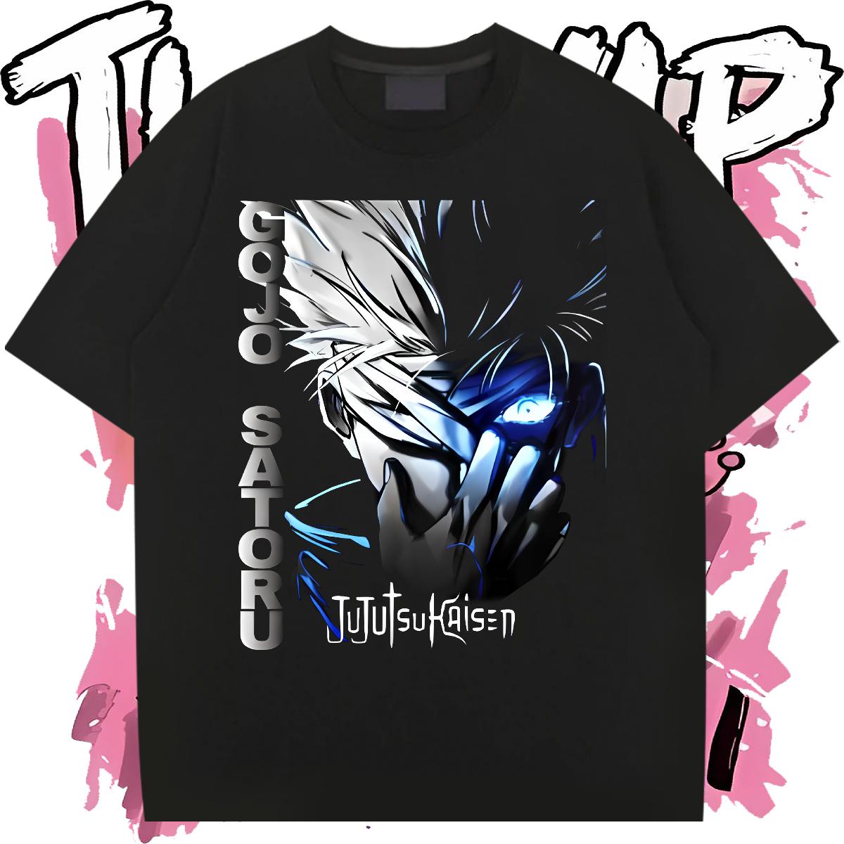 Loose Mens T Shirts Anime Printing Street Crew Neck Cotton Couples T Shirts Custom Oversized S-3XL Polos